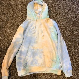 Tie dye blue, green, orange sweatshirt